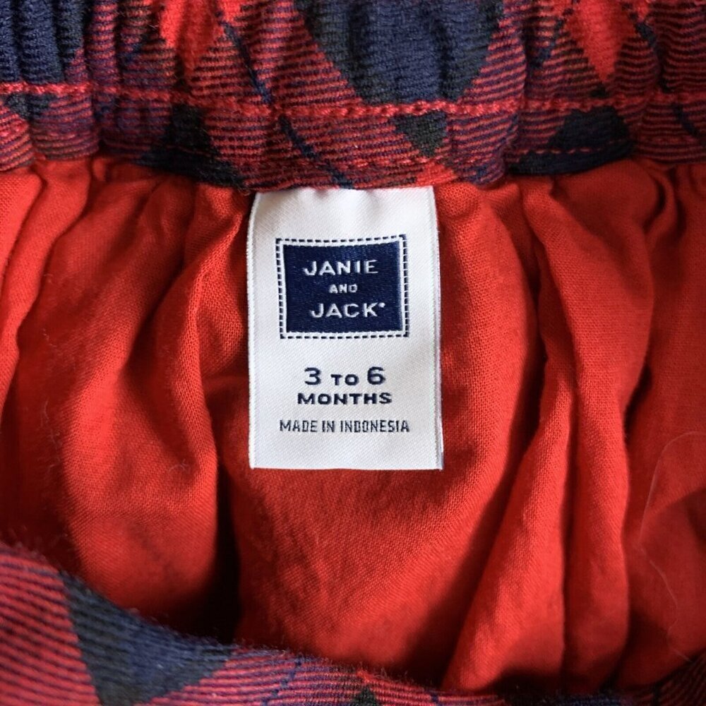 Janie & Jack Plaid Skirt Red Navy Blue Lined Holiday Christmas Girls 3-6 Months - Picture 2 of 11